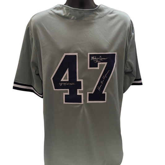 Shane Spencer Autographed New York Yankees Grey Jersey “Michael Shane Spencer, Home Run Dispenser, 98, 99, 00 WSC” Inscriptions Steiner CX