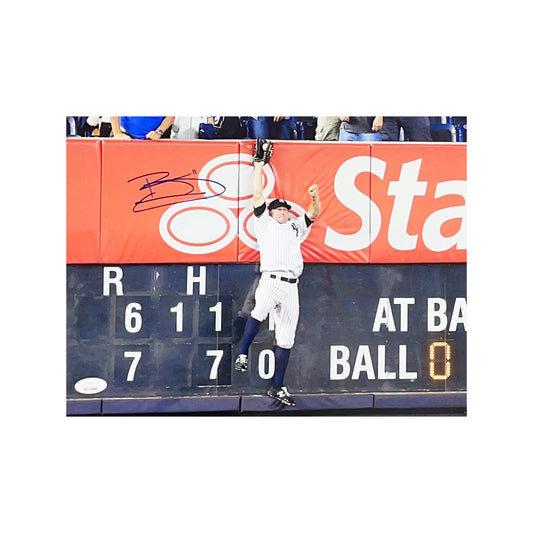 Brett Gardner Autographed New York Yankees Wall Catch 11x14 JSA