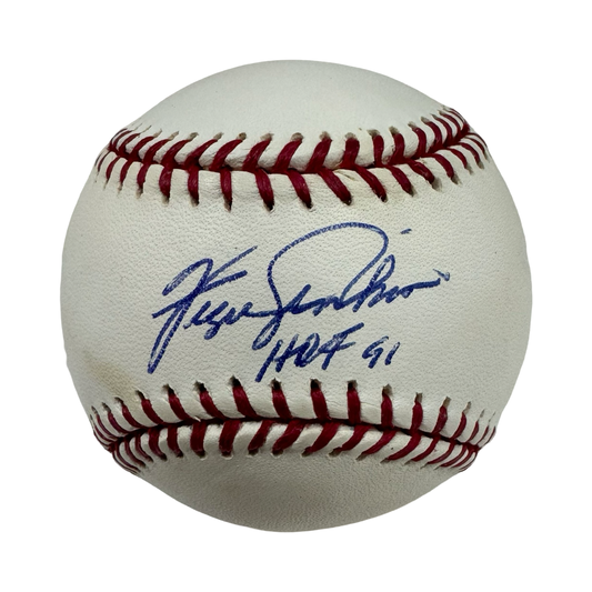 Fergie Jenkins Autographed Official National League Baseball “HOF 91” Inscription JSA