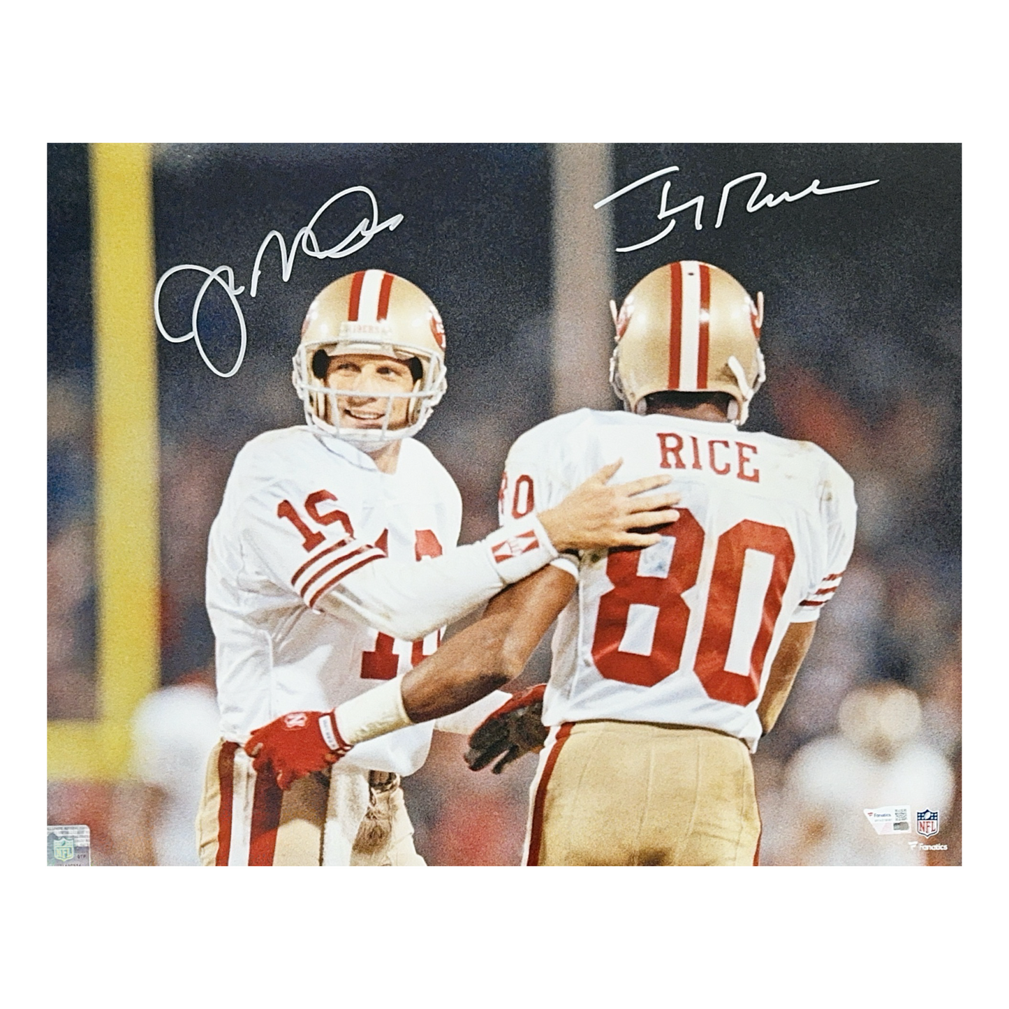 Joe Montana & Jerry Rice Autographed San Francisco 49’ers White Jerseys 16x20 Fanatics