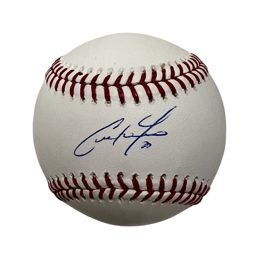 Christian Yelich Autographed Milwaukee Brewers OMLB JSA