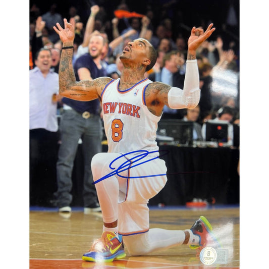 J.R. Smith New York Knicks Autograph Celebration 8X10 BAS