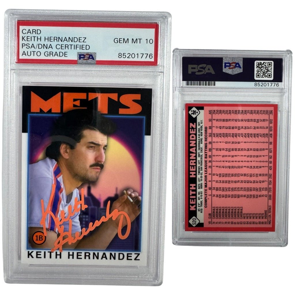 Keith Hernandez Autographed Topps Smoking Sun Reprint #520 PSA Auto GEM MT 10