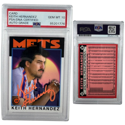 Keith Hernandez Autographed Topps Smoking Sun Reprint #520 PSA Auto GEM MT 10