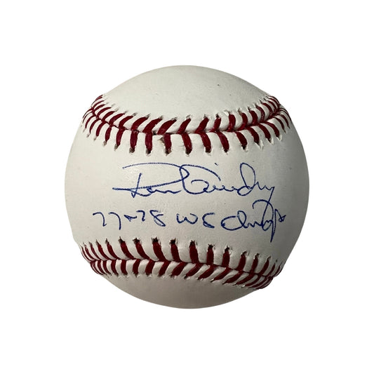 Ron Guidry Autographed New York Yankees OMLB 77-78 WS Champs Inscription JSA