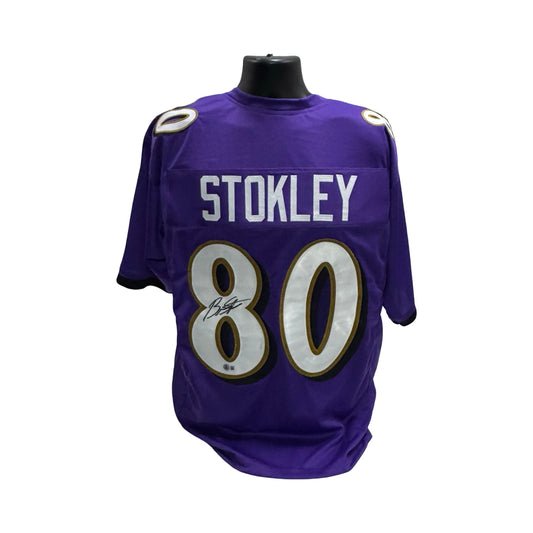 Brandon Stokley Baltimore Ravens Purple Jersey Beckett BAS