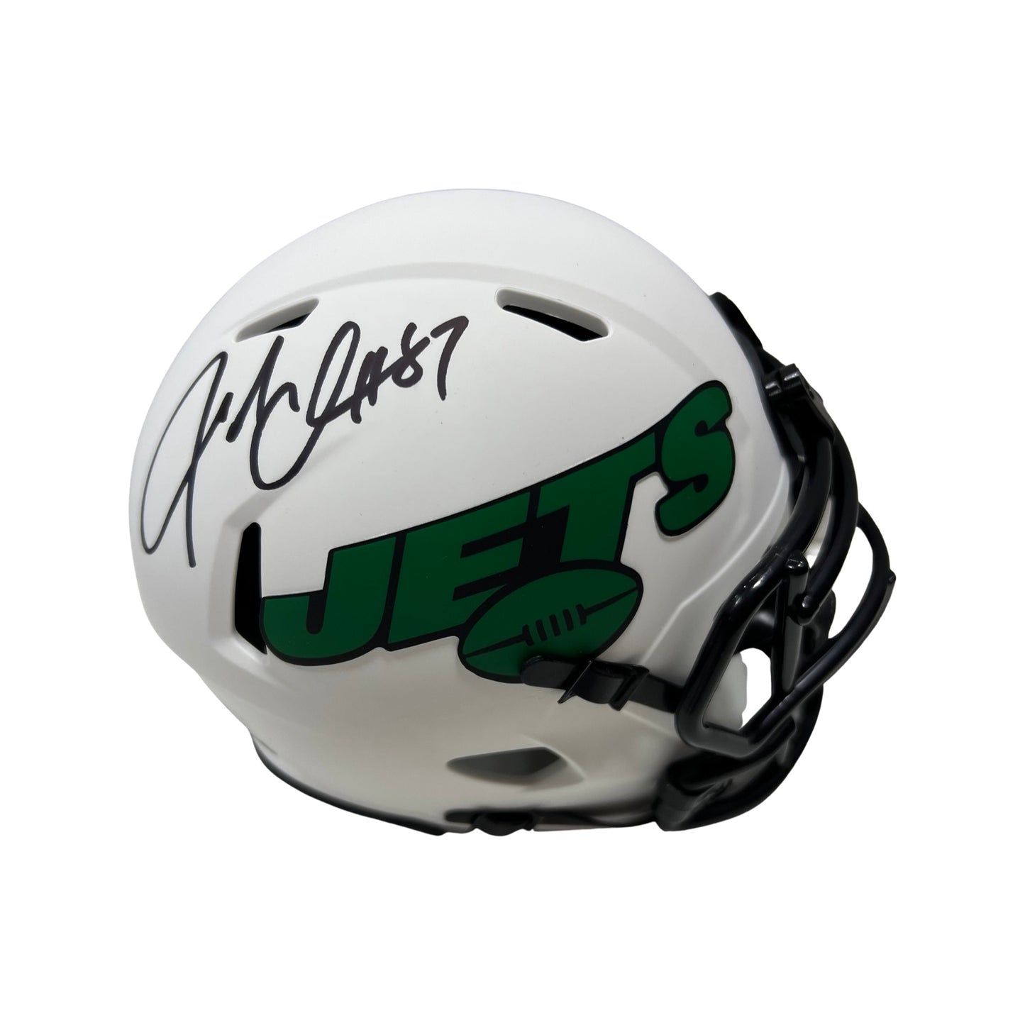 Laveranues Coles Autographed New York Jets Lunar Eclipse Mini Helmet Steiner CX