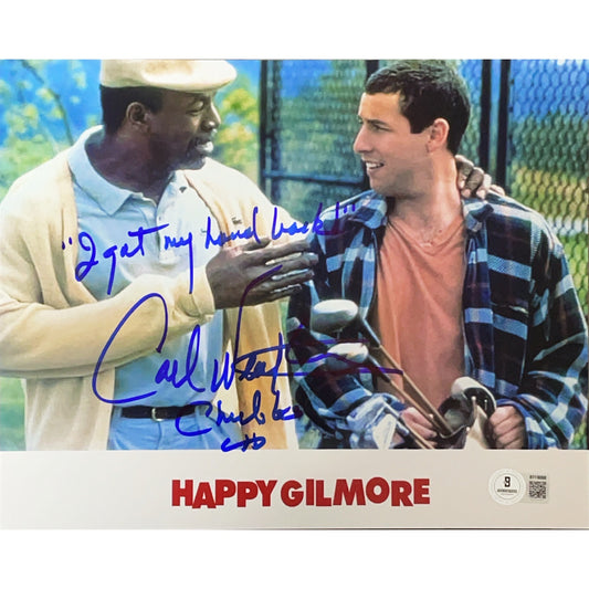 Carl Weathers Autographed Happy Gilmore Walking Inscribed "I Got My Hand Back" 8x10 Photo Beckett BAS (Copy)