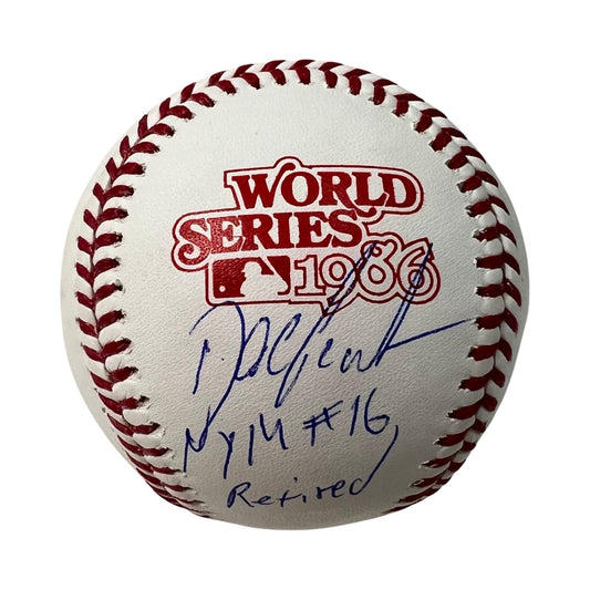 Doc Gooden Autographed New York Mets 1986 World Series Baseball “NYM #16 Retired” Inscription Steiner CX