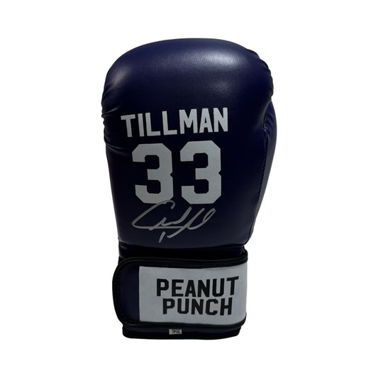 Charles Tillman Autographed Chicago Bears Navy Boxing Glove Left Hand JSA