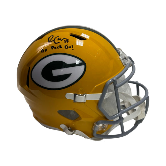 Randall Cobb Autographed Green Bay Packers Inscribed Replica Helmet JSA