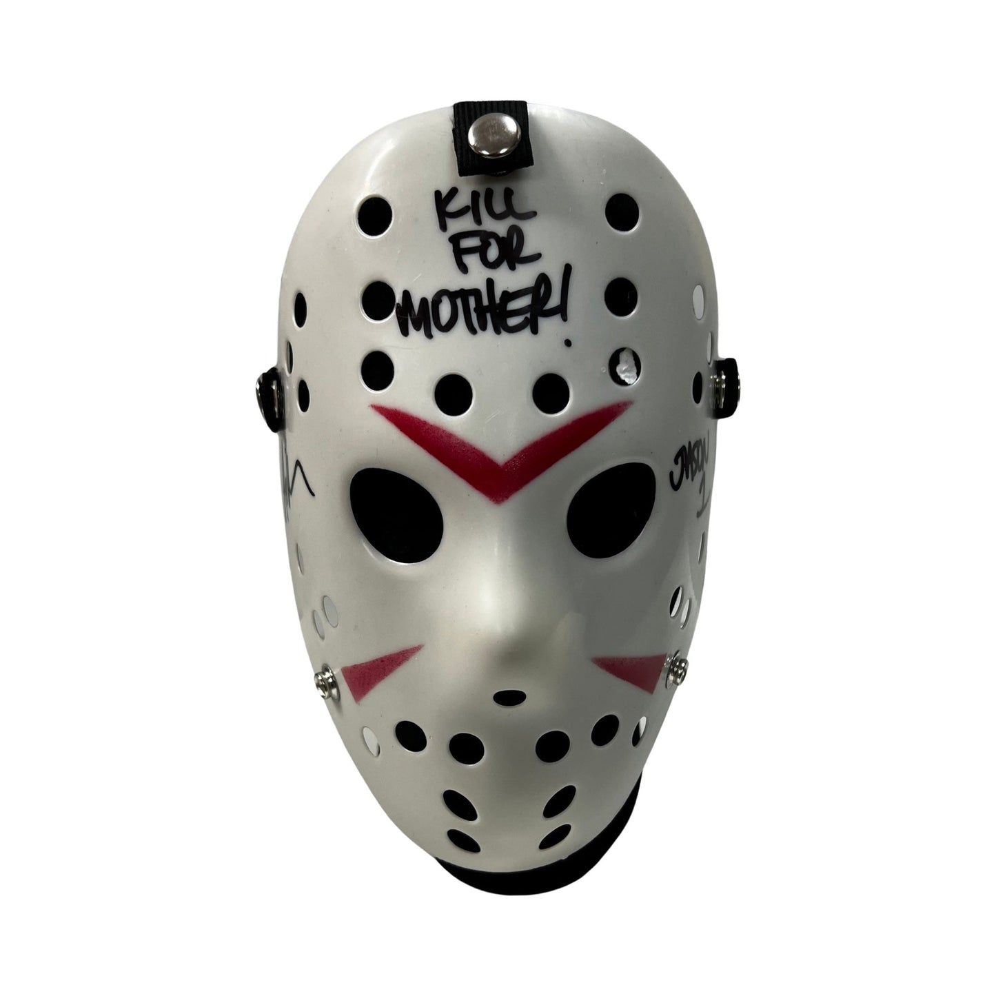 Ari Lehman Autographed Jason Voorhees Friday the 13th White Mask Kill for Mother! Jason 1 Inscriptions Steiner CX