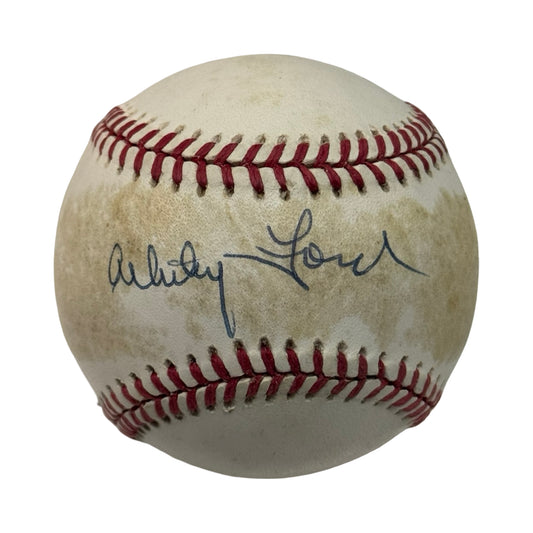 Whitey Ford Autographed OMLB Beckett BAS Toned