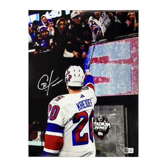 Chris Kreider Autographed New York Rangers Stadium Series 11x14 Beckett