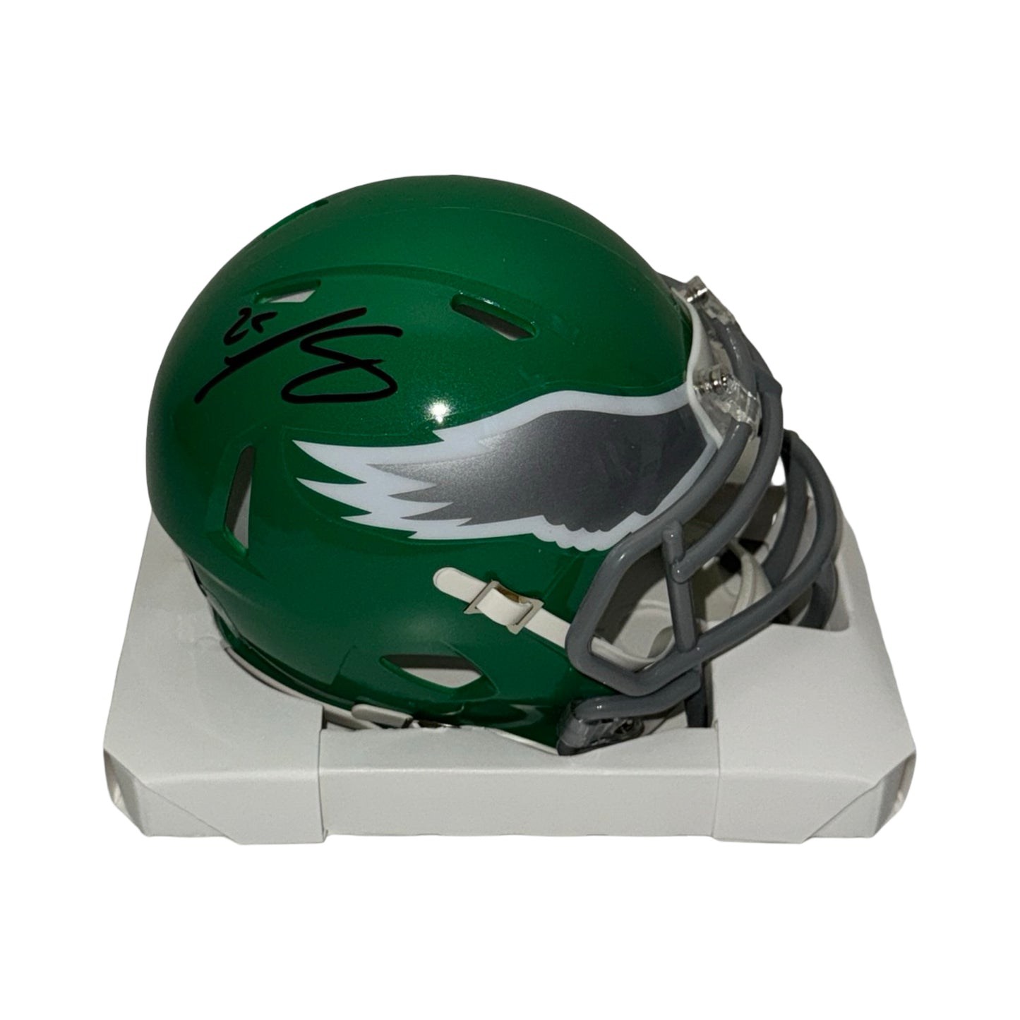 Lesean McCoy Autographed Philadelphia Eagles Throwback Mini Helmet Beckett BAS
