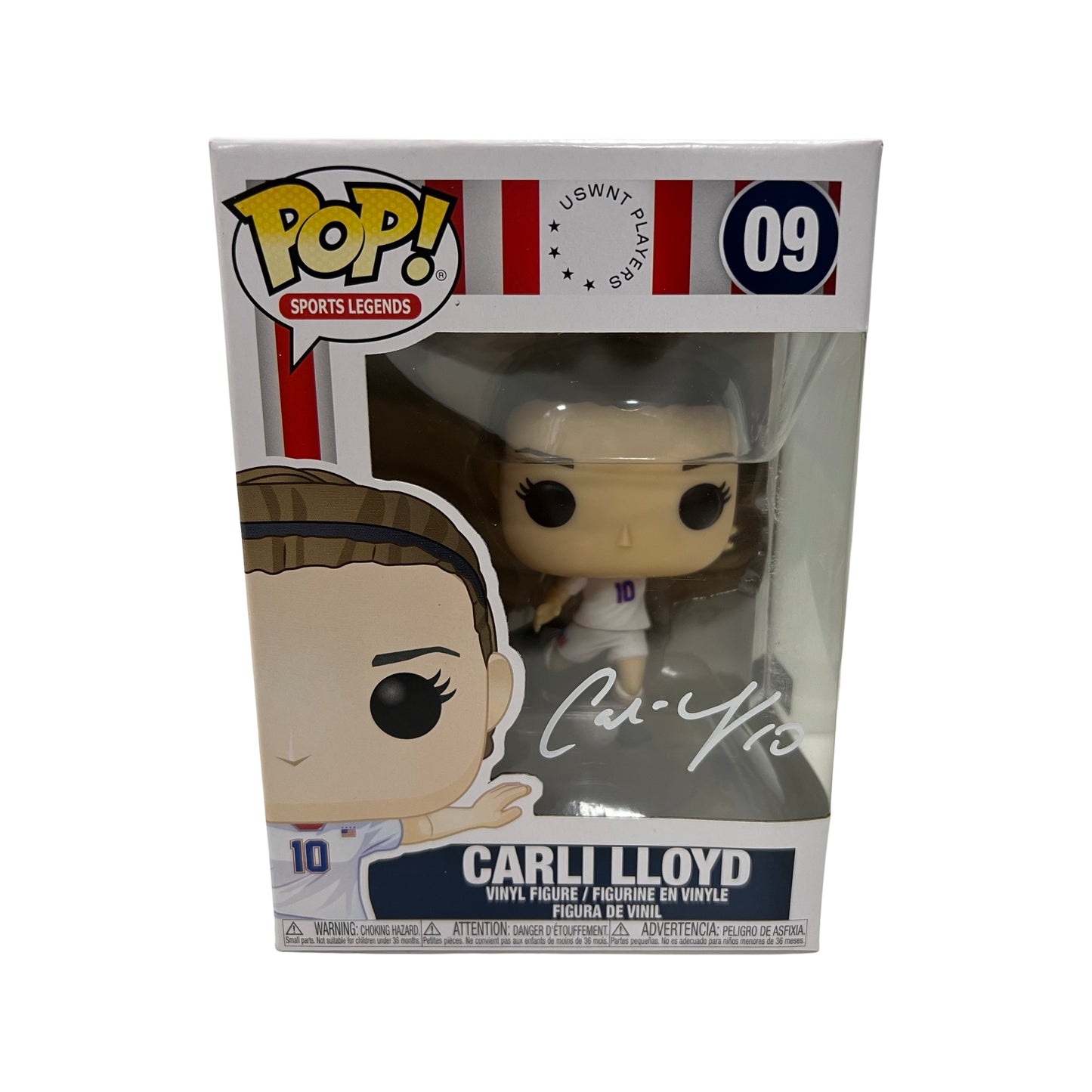 Carli Lloyd Autographed USA Soccer Funko Pop White Ink Steiner CX