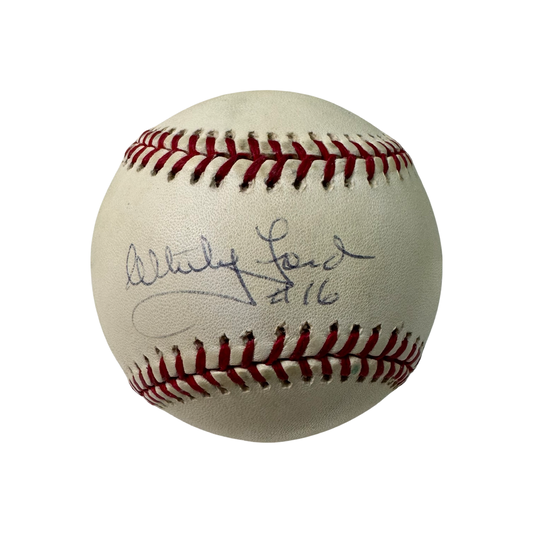 Whitey Ford Autographed New York Yankees American League Baseball Beckett