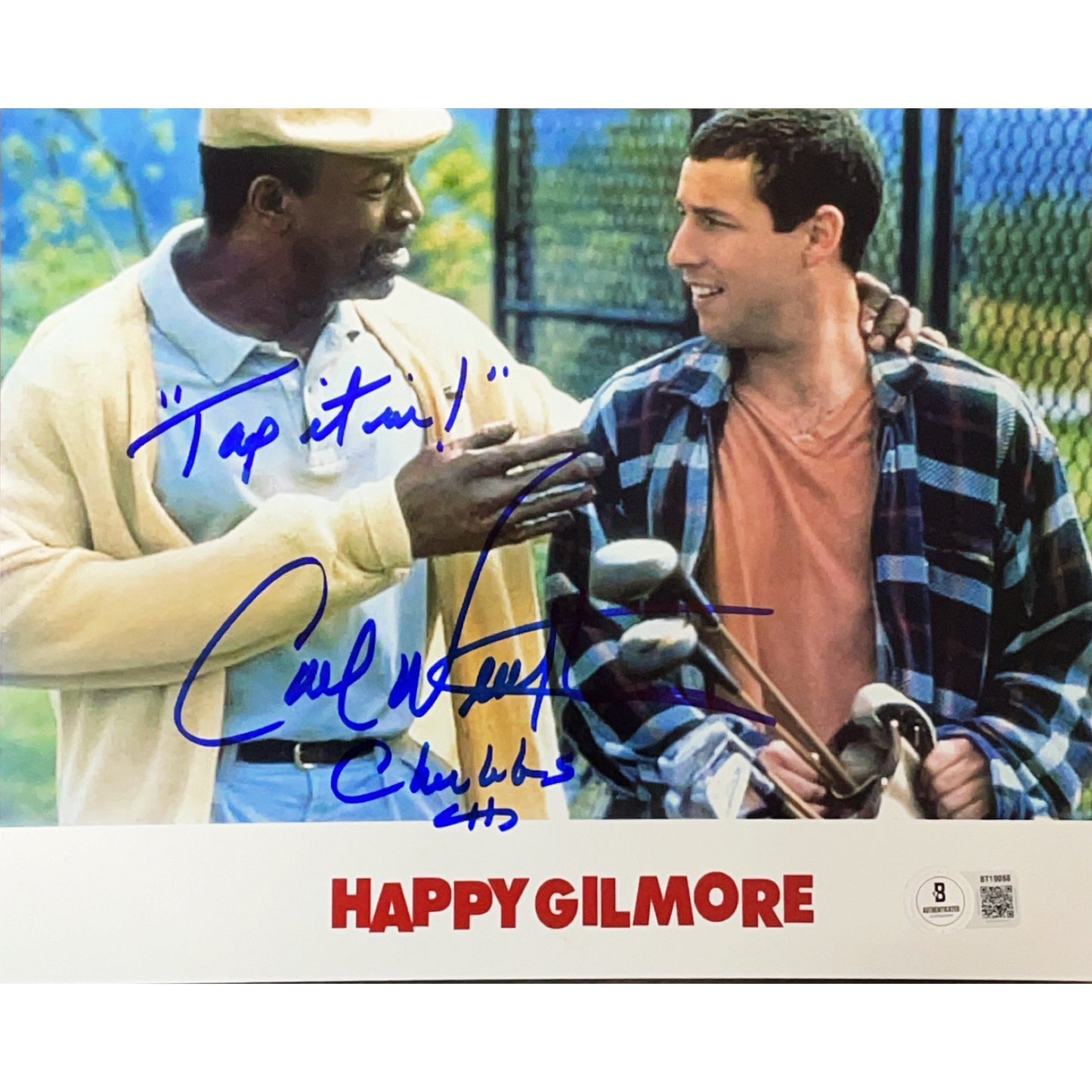 Carl Weathers Autographed Happy Gilmore Walking Inscribed "Tap It In" 8x10 Photo Beckett BAS