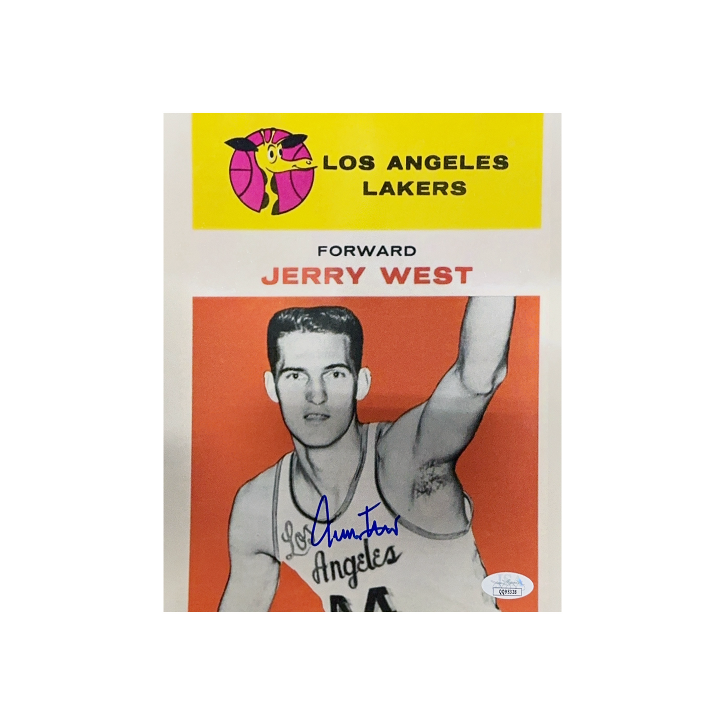 Jerry West Autographed Los Angeles Lakers 1961 Rookie Card 8x10 JSA