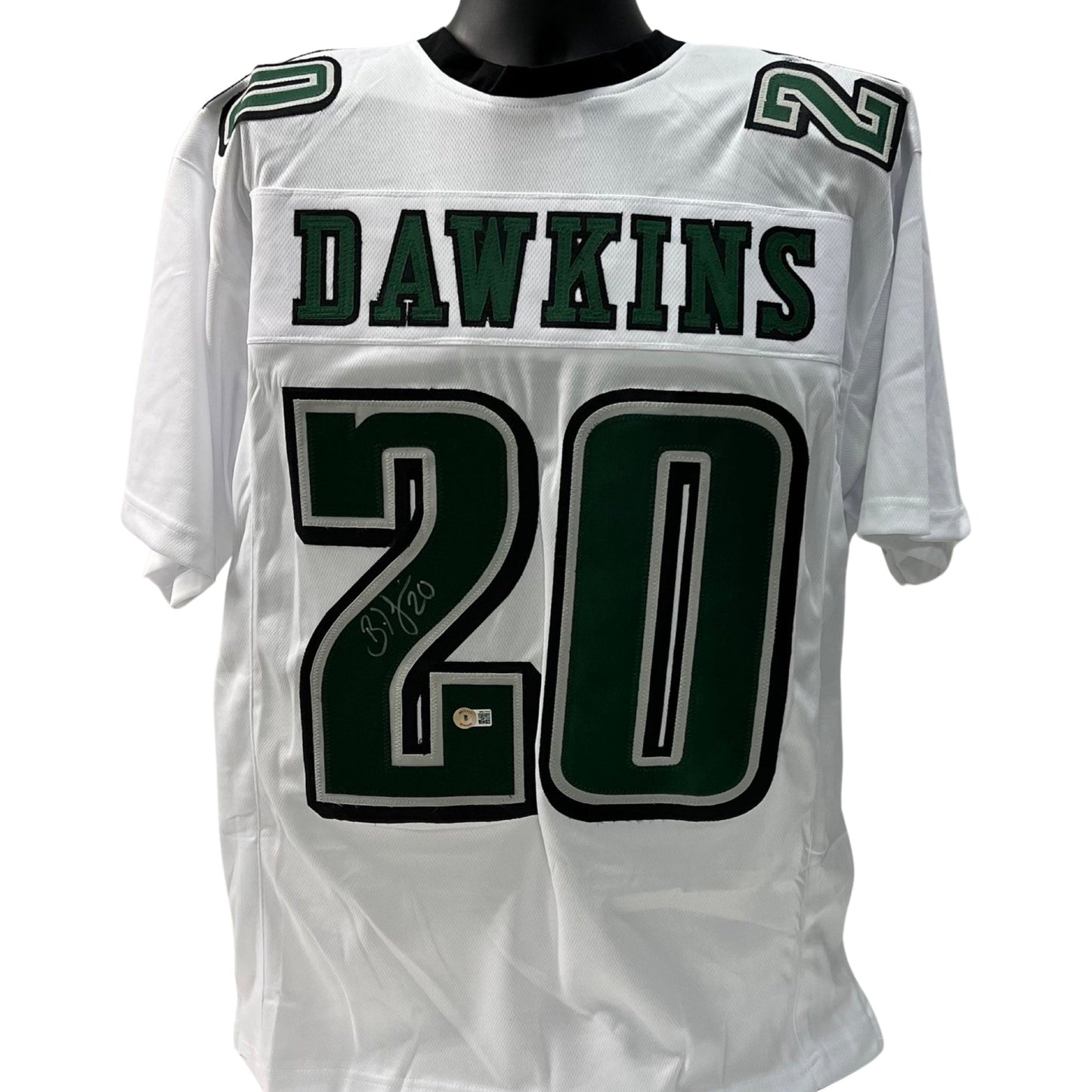 Brian Dawkins Autographed Philadelphia Eagles White Jersey Beckett