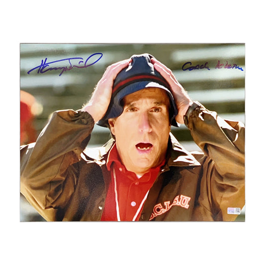 Henry Winkler Autographed Coach Klein Hands On Head 11x14 Photo Steiner CX