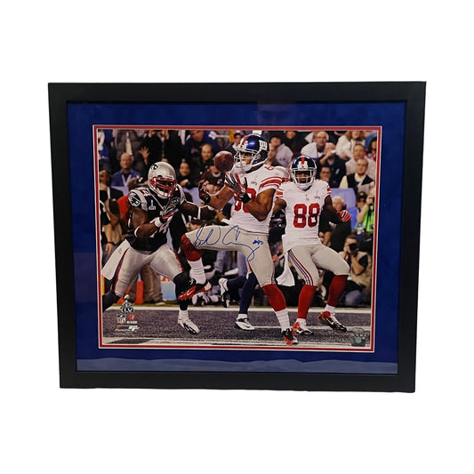 Victor Cruz Autographed New York Giants Super Bowl Catch Framed 16x20 Steiner