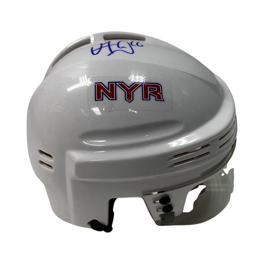 Vincent Trocheck Autographed New York Rangers White Mini Helmet Steiner CX
