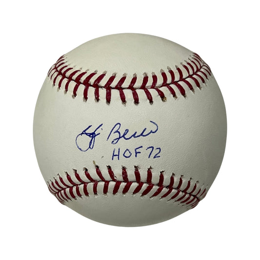 Yogi Berra Autographed New York Yankees OMLB HOF 72 Inscription Steiner