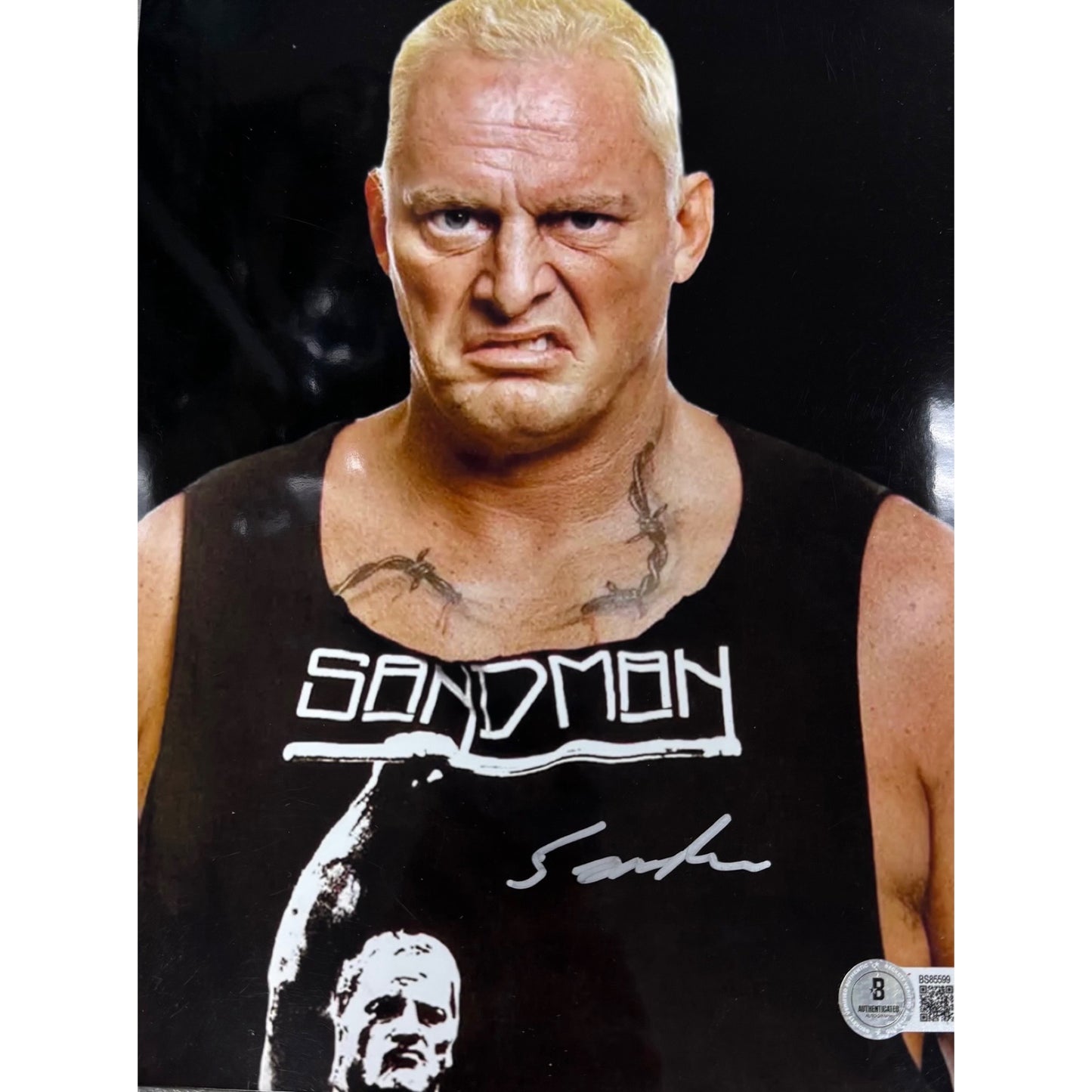 The Sandman Autographed Headshot 8x10 Beckett