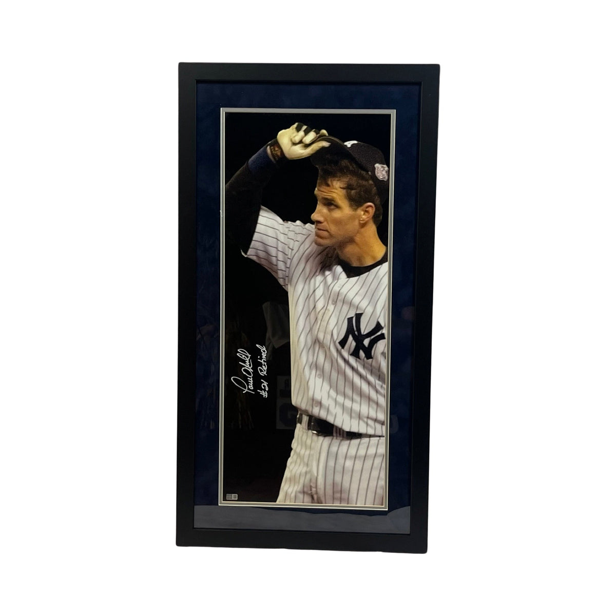 Paul O’Neill Autographed New York Yankees Framed Cap Tip Black 12x28 #21 Retired Inscription Steiner CX
