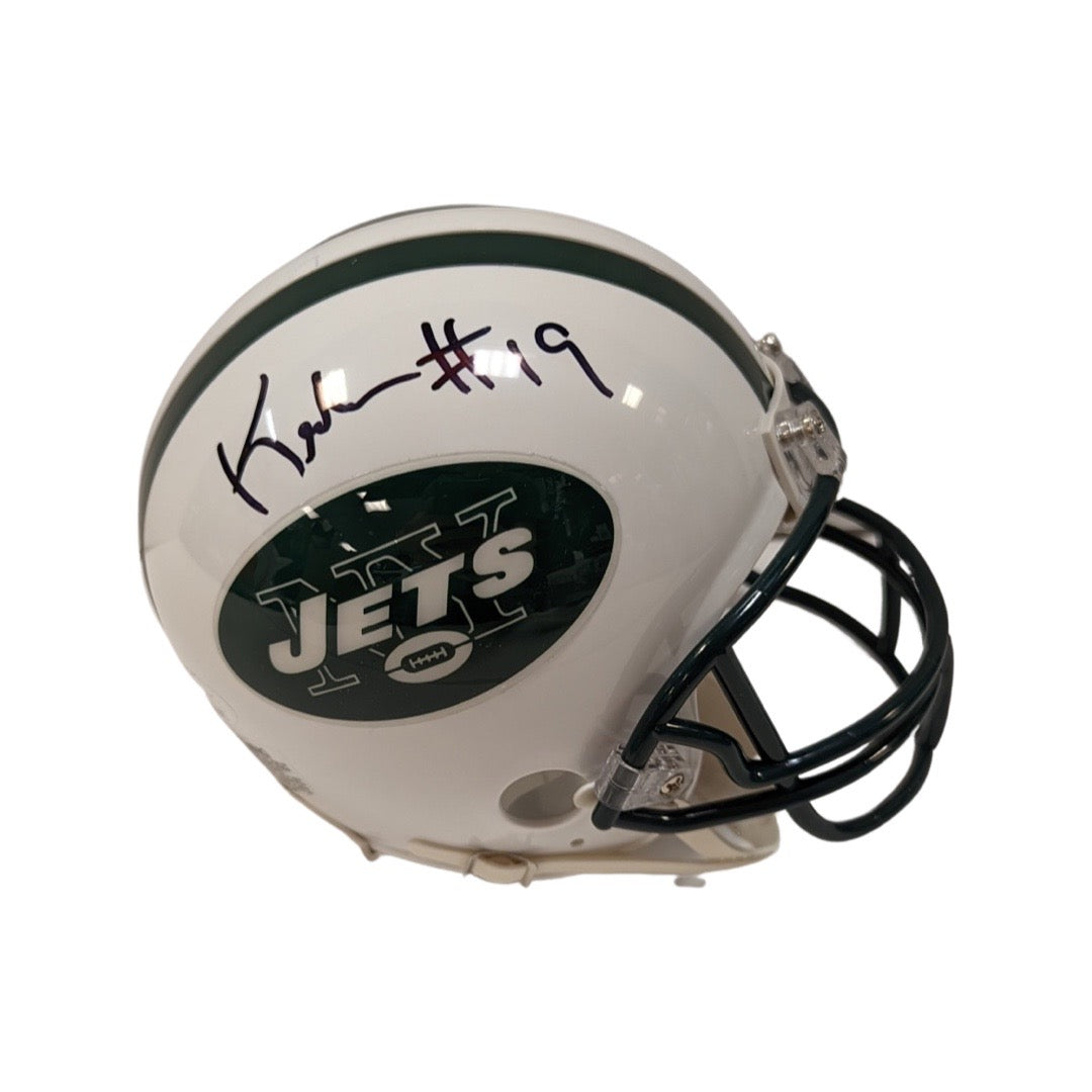 Keyshawn Johnson Autographed New York Jets White Mini Helmet JSA