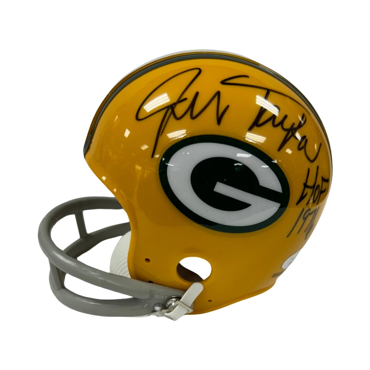 Jim Taylor Autographed Green Bay Packers Mini Helmet HOF 1976 Inscription JSA