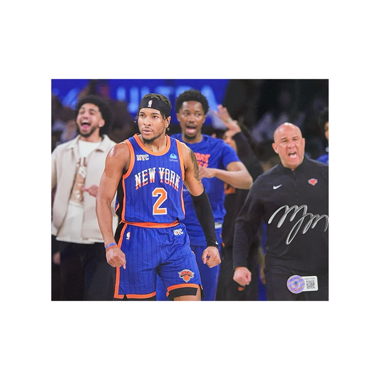 Miles Deuce McBride Autographed New York Knicks w/ Rick Brunson 8x10 Beckett