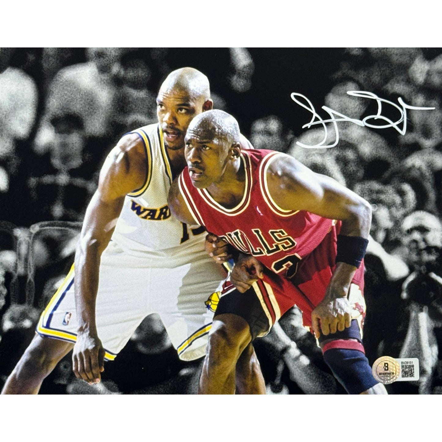 Latrell Sprewell Golden State Warriors Against Jordan Edit 8x10 Beckett BAS