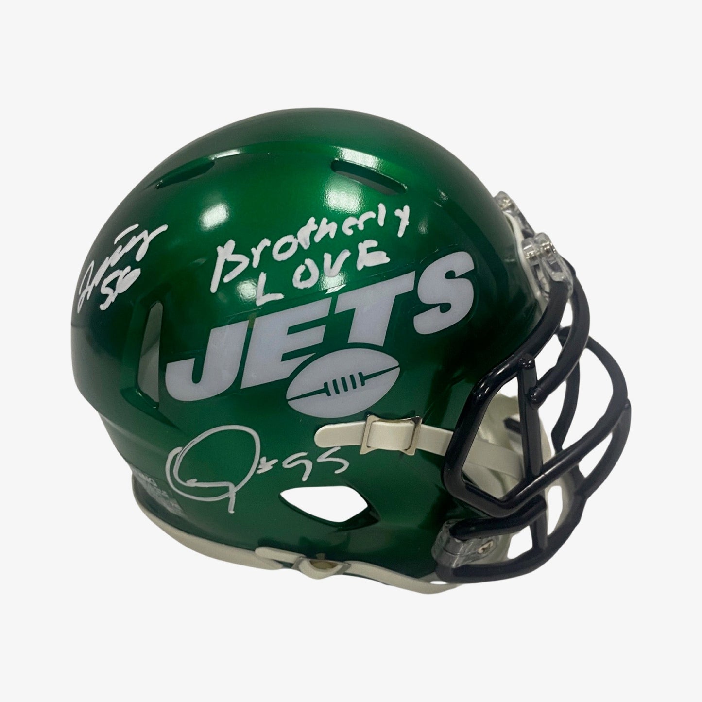 Quinnen & Quincy Williams Autographed New York Jets Speed Mini Mini Helmet "Brotherly Love" Inscription Steiner CX