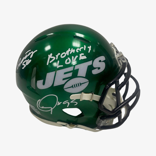 Quinnen & Quincy Williams Autographed New York Jets Speed Mini Mini Helmet "Brotherly Love" Inscription Steiner CX