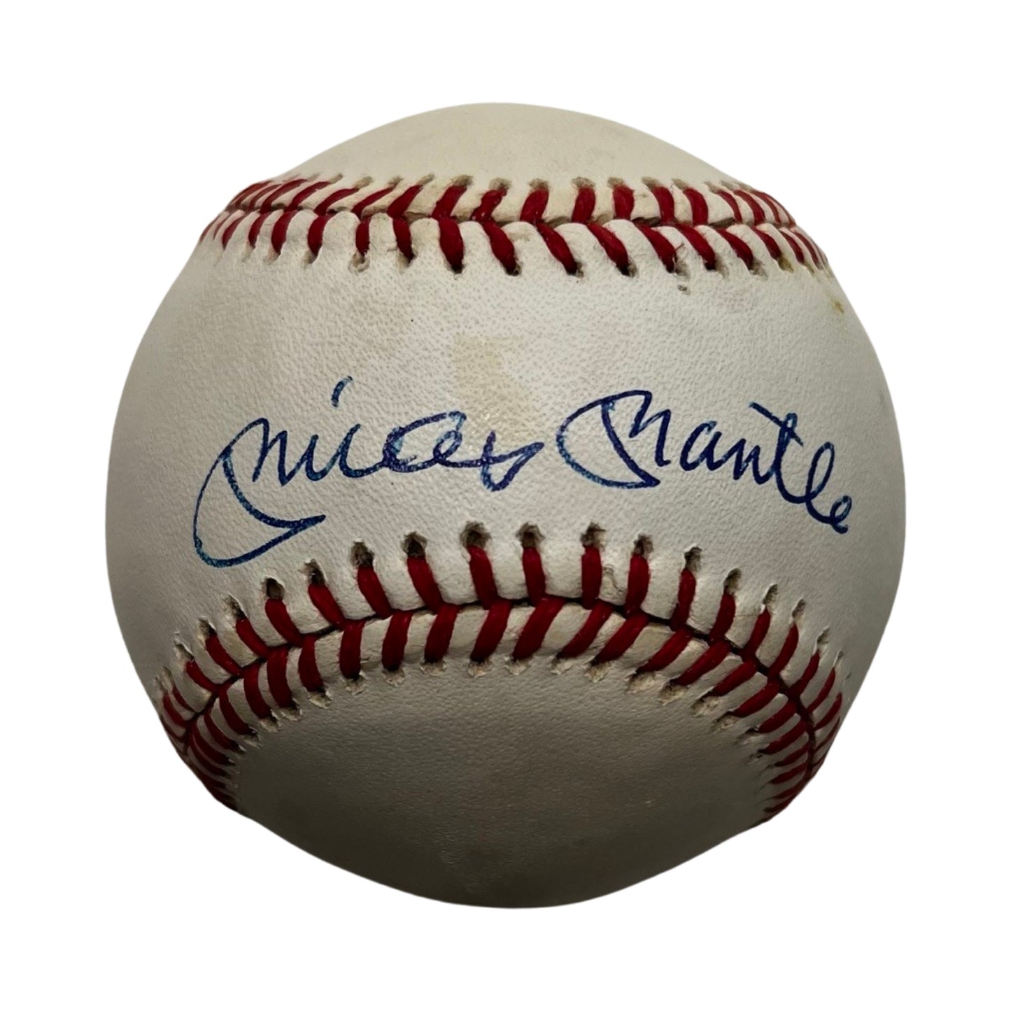 Mickey Mantle Autographed New York Yankees American League Baseball Low Sweet Spot Sig JSA LOA