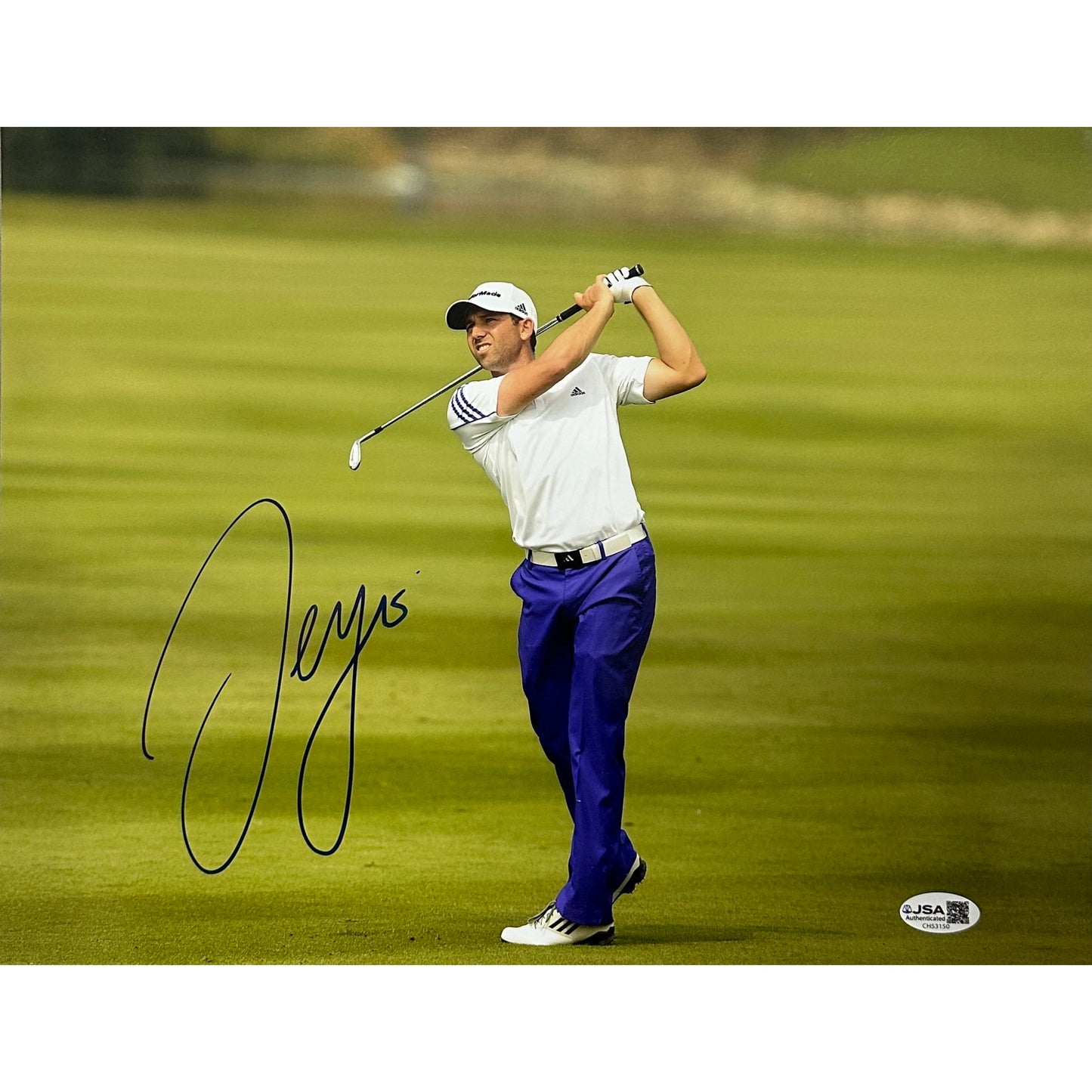 Seve Ballesteros Autographed Swing 11x14 JSA