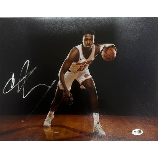 Frank Ntilikina Autographed New York Knicks 11x14 JSA