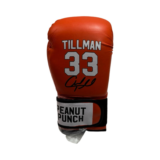 Charles Tillman Autographed Chicago Bears Orange Boxing Glove Right Hand JSA