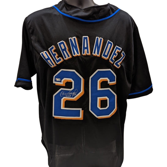 Orlando “El Duque” Hernandez Autographed New York Mets Black Jersey Steiner CX