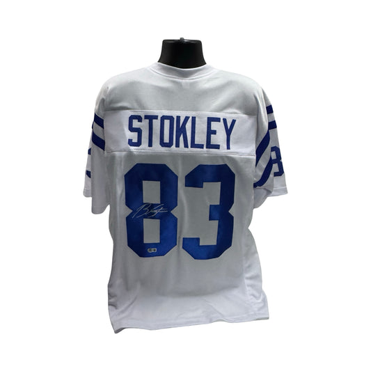 Brandon Stokley Indianapolis Colts White Jersey Beckett BAS