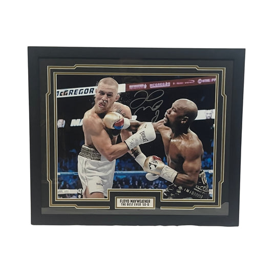 Floyd Mayweather Autographed Framed 16x20 Fight The Best Ever 50-0 JSA