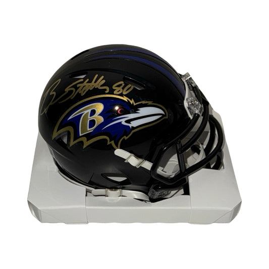 Brandon Stokely Baltimore Ravens Speed Mini Helmet Beckett BAS