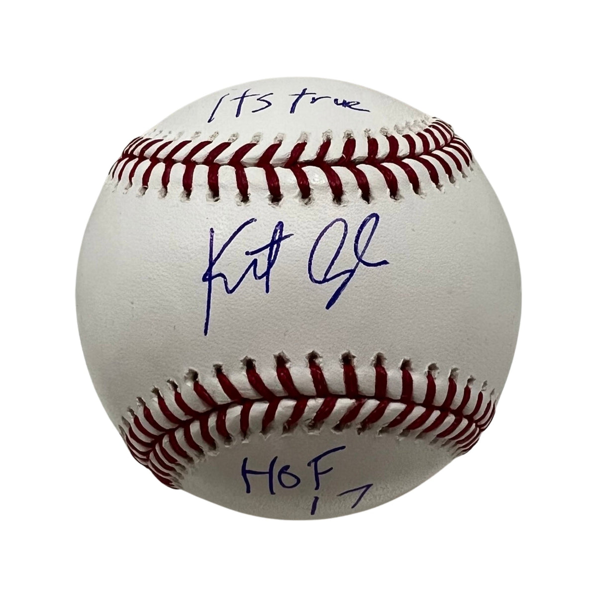 Kurt Angle Autographed OMLB HOF 17, It’s True Inscriptions Steiner CX
