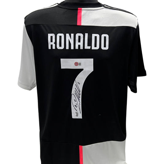 Christiano Ronaldo Autographed Juventus Black Authentic Jersey Beckett