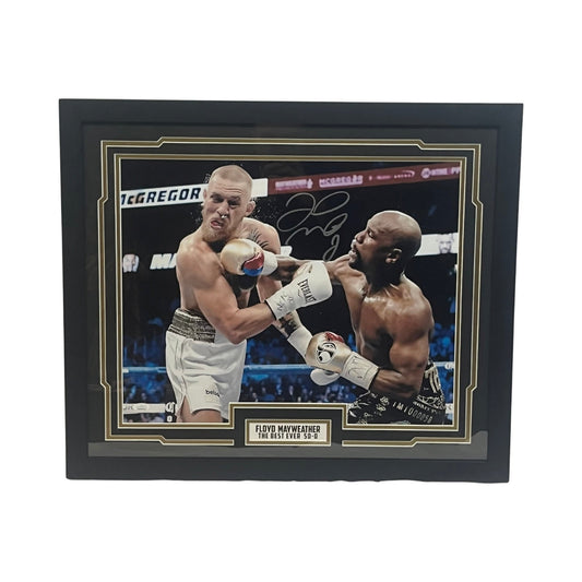 Floyd Mayweather Autographed Framed 16x20 Fight The Best Ever 50-0 JSA
