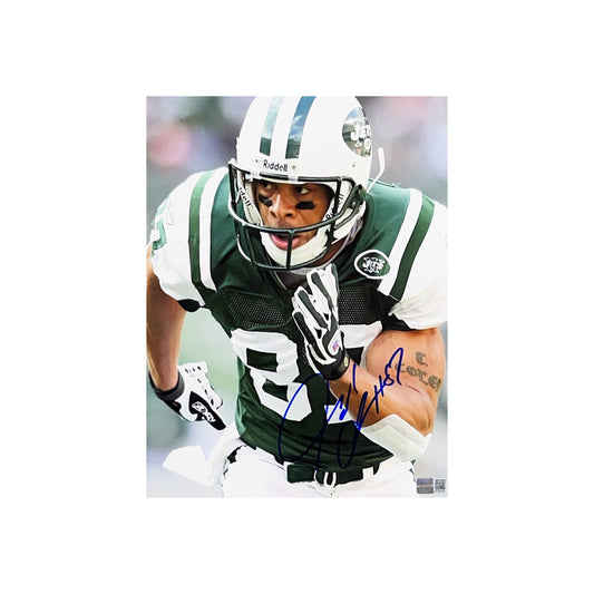 Laveranues Coles Autographed New York Jets Close Up 8x10 Steiner CX