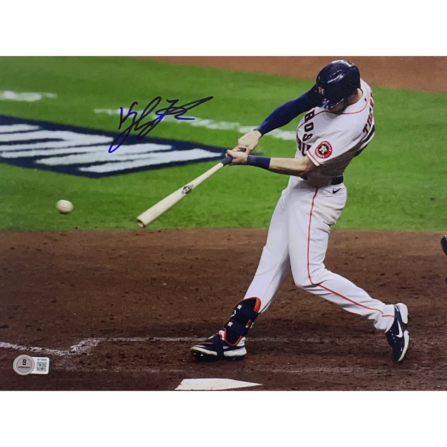 Kyle Tucker Autographed Houston Astros Swing 11x14 Photo Beckett COA