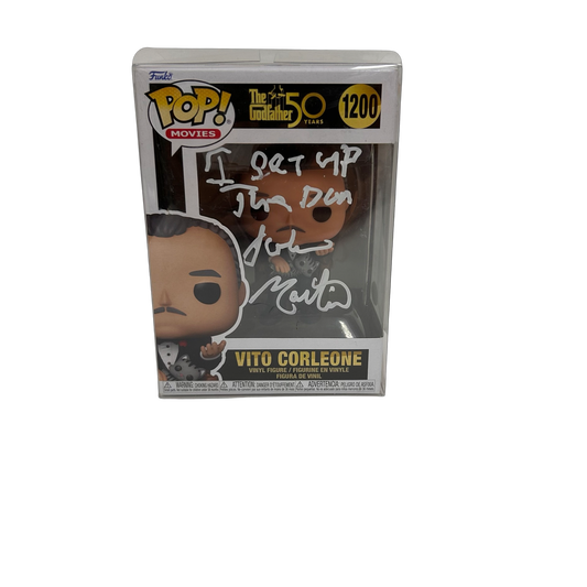 John Martino Paulie Autographed Vito Corleone Funko Pop "I Set Up The Don" Inscription JSA